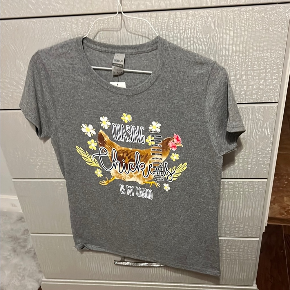 Gildan Gray Chasing Chickens T-Shirt